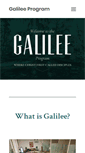 Mobile Screenshot of galileeprogram.com